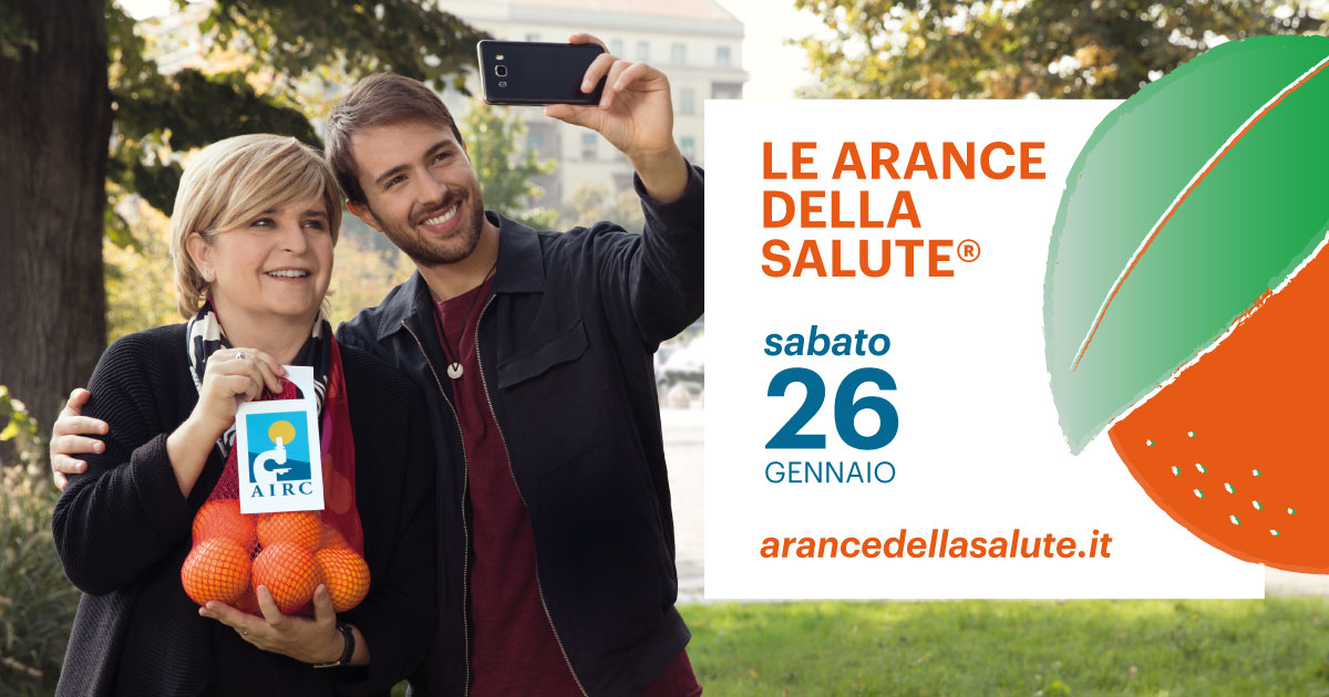 Foto della campagna Airc 2019 arance della salute