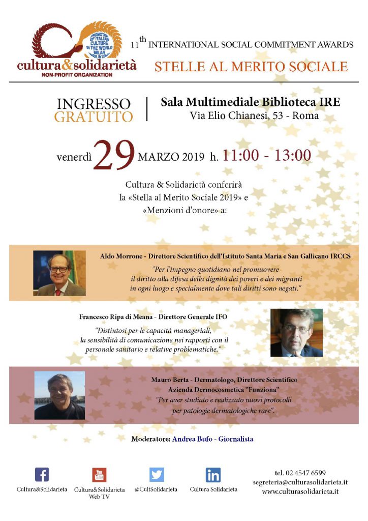 Locandina stelle al merito 2019