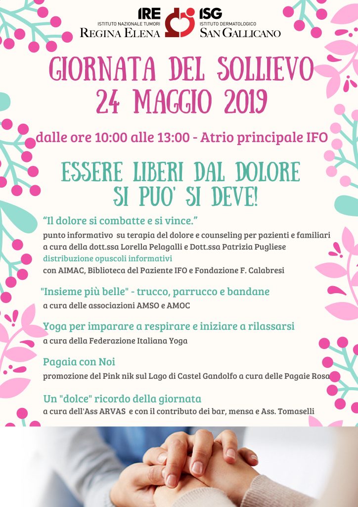 Locandina giornata del sollievo 2019