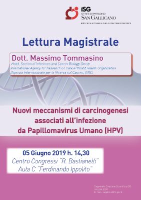 Locandina della lectio magistralis del Dr. Tommasino