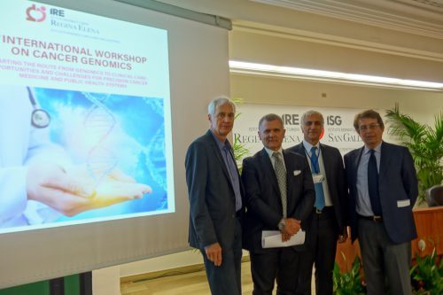 Bartolazzi, Ciliberto, Ripa Di Meana al workshop on Cancer Genomics