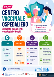 Locandina Centro Vaccinale Ospedaliero IFO